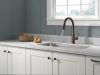 DELTA Essa Single Handle Pull-Down Kitchen Faucet with Touch2O Technology — Venetian Bronze