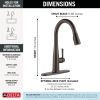 DELTA Essa Touch2O Technology Kitchen Faucet with Touchless Technology — Venetian Bronze