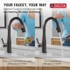 DELTA Essa Touch2O Technology Kitchen Faucet with Touchless Technology — Venetian Bronze
