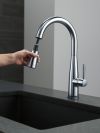 DELTA Essa VoiceIQ Single Handle Pull-Down Faucet with Touch2O Technology — Arctic Stainless