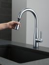DELTA Essa VoiceIQ Single Handle Pull-Down Faucet with Touch2O Technology — Arctic Stainless