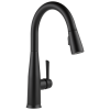 DELTA Essa VoiceIQ Single Handle Pull-Down Faucet with Touch2O Technology — Matte Black
