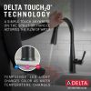 DELTA Essa VoiceIQ Single Handle Pull-Down Faucet with Touch2O Technology — Matte Black