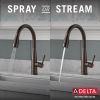 DELTA Essa VoiceIQ Single Handle Pull-Down Faucet with Touch2O Technology — Venetian Bronze