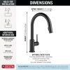 DELTA Trinsic Single Handle Pull-Down Kitchen Faucet — Matte Black