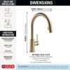 DELTA Trinsic Single Handle Pull-Down Kitchen Faucet — Champagne Bronze