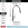 DELTA Trinsic Single Handle Pull-Down Kitchen Faucet — Chrome