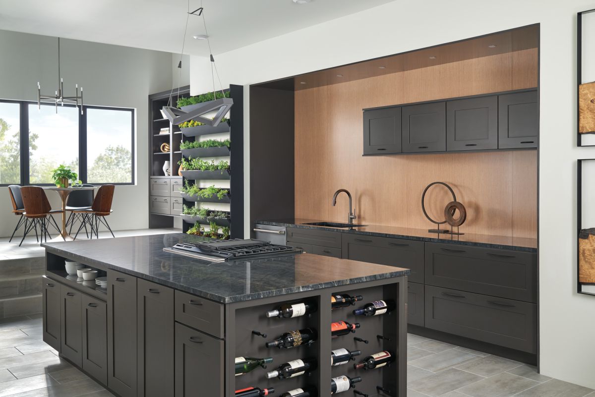 DELTA Trinsic Single Handle Pull-Down Kitchen Faucet — Black Stainless