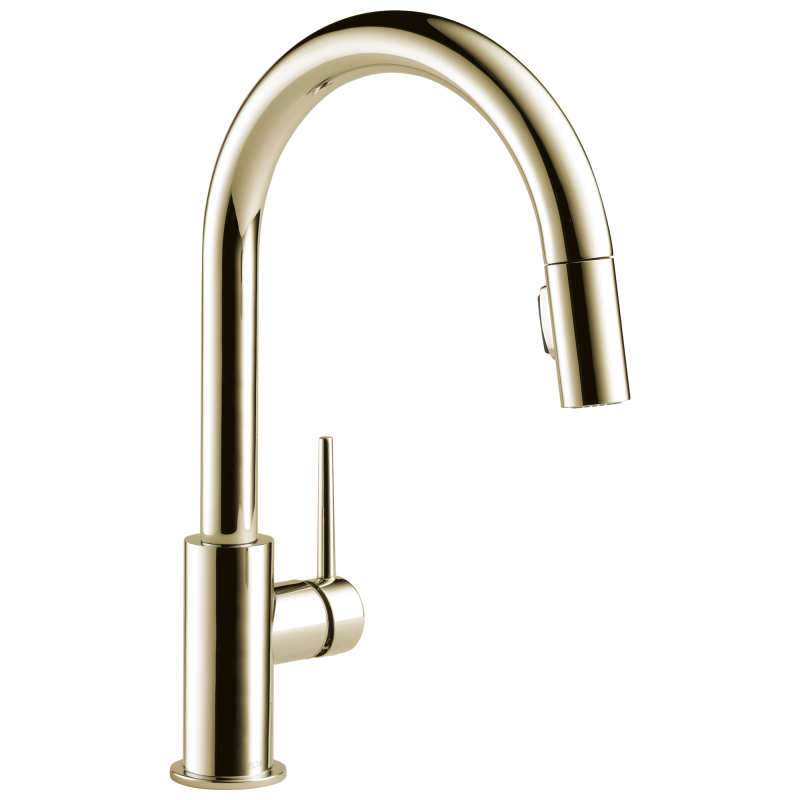 DELTA Trinsic Single Handle Pull-Down Kitchen Faucet — Polished Nickel