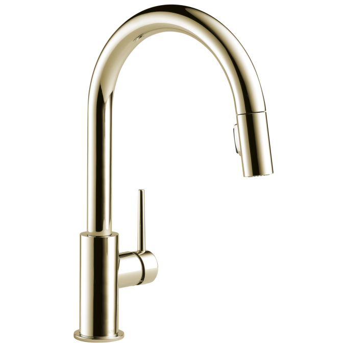 DELTA Trinsic Single Handle Pull-Down Kitchen Limited Swivel — Polished Nickel