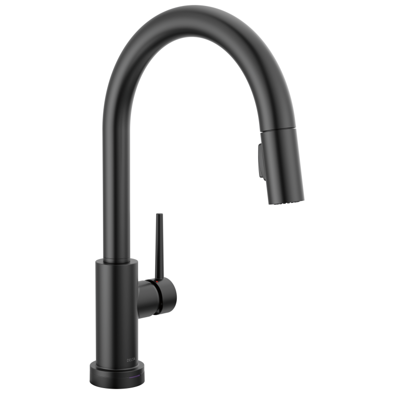 DELTA Trinsic Single Handle Pull-Down Kitchen Faucet with Touch2O Technology — Matte Black