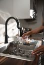 DELTA Trinsic Single Handle Pull-Down Kitchen Faucet with Touch2O Technology — Matte Black