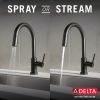 DELTA Trinsic Single Handle Pull-Down Kitchen Faucet with Touch2O Technology — Matte Black