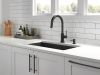 DELTA Trinsic Single Handle Pull-Down Kitchen Faucet with Touch2O Technology — Matte Black