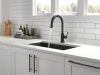 DELTA Trinsic Single Handle Pull-Down Kitchen Faucet with Touch2O Technology — Matte Black