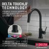 DELTA Trinsic Single Handle Pull-Down Kitchen Faucet with Touch2O Technology — Matte Black