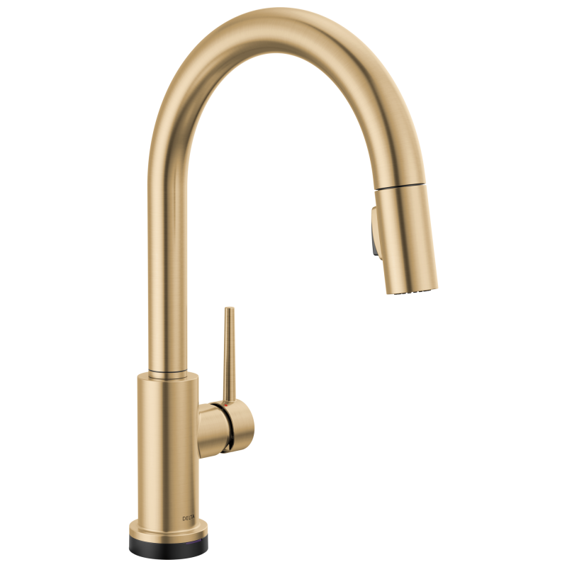 DELTA Trinsic Single Handle Pull-Down Kitchen Faucet with Touch2O Technology — Champagne Bronze