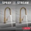 DELTA Trinsic Single Handle Pull-Down Kitchen Faucet with Touch2O Technology — Champagne Bronze