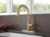 DELTA Trinsic Single Handle Pull-Down Kitchen Faucet with Touch2O Technology — Champagne Bronze