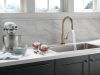 DELTA Trinsic Single Handle Pull-Down Kitchen Faucet with Touch2O Technology — Champagne Bronze