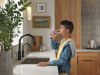 DELTA Other Contemporary Round Beverage Faucet — Matte Black