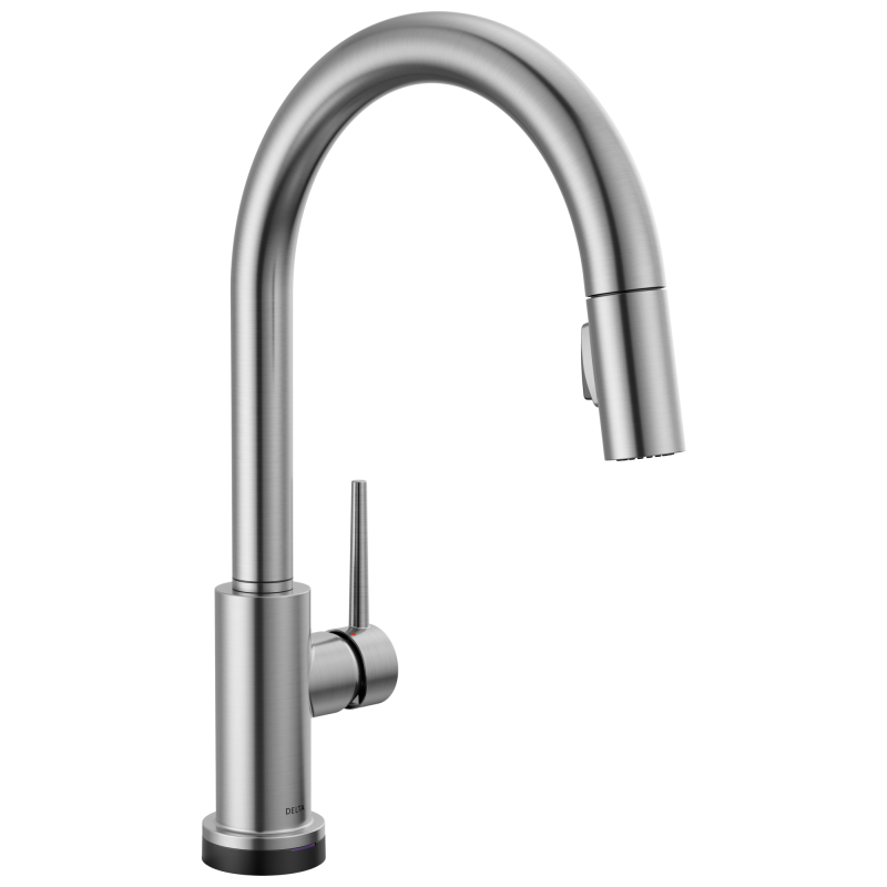 DELTA Trinsic VoiceIQ Kitchen Faucet with Touch2O Technology with Touchless Technology — Arctic Stainless