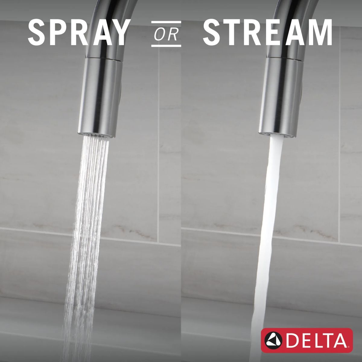 DELTA Trinsic VoiceIQ Kitchen Faucet with Touch2O Technology with Touchless Technology — Arctic Stainless
