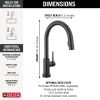DELTA Trinsic VoiceIQ Kitchen Faucet with Touch2O Technology with Touchless Technology — Matte Black