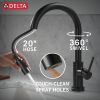 DELTA Trinsic VoiceIQ Kitchen Faucet with Touch2O Technology with Touchless Technology — Matte Black