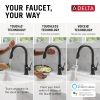DELTA Trinsic VoiceIQ Kitchen Faucet with Touch2O Technology with Touchless Technology — Matte Black