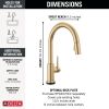 DELTA Trinsic VoiceIQ Kitchen Faucet with Touch2O Technology with Touchless Technology — Champagne Bronze