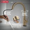 DELTA Trinsic VoiceIQ Kitchen Faucet with Touch2O Technology with Touchless Technology — Champagne Bronze