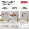 DELTA Trinsic VoiceIQ Kitchen Faucet with Touch2O Technology with Touchless Technology — Champagne Bronze