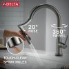 DELTA Trinsic VoiceIQ Kitchen Faucet with Touch2O Technology with Touchless Technology — Black Stainless