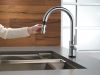 DELTA Trinsic VoiceIQ Single-Handle Pull-Down Kitchen Faucet with Touch2O Technology — Arctic Stainless