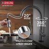 DELTA Trinsic VoiceIQ Single-Handle Pull-Down Kitchen Faucet with Touch2O Technology — Arctic Stainless