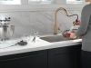 DELTA Trinsic VoiceIQ Single-Handle Pull-Down Kitchen Faucet with Touch2O Technology — Champagne Bronze