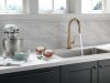 DELTA Trinsic VoiceIQ Single-Handle Pull-Down Kitchen Faucet with Touch2O Technology — Champagne Bronze