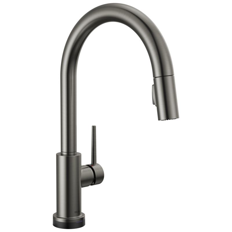 DELTA Trinsic VoiceIQ Single-Handle Pull-Down Kitchen Faucet with Touch2O Technology Technology — Black Stainless