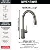 DELTA Trinsic VoiceIQ Single-Handle Pull-Down Kitchen Faucet with Touch2O Technology Technology — Black Stainless