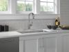 DELTA Stryke Single Handle Pull-Down Kitchen Faucet — Lumicoat® Arctic Stainless