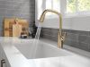 DELTA Stryke Single Handle Pull-Down Kitchen Faucet — Lumicoat® Champagne Bronze