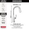 DELTA Stryke Single Handle Pull-Down Kitchen Faucet — Lumicoat® Chrome