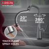 DELTA Stryke Single Handle Pull-Down Kitchen Faucet with Touch2O Technology — Lumicoat® Arctic Stainless