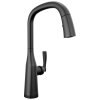 DELTA Stryke Single Handle Pull-Down Kitchen Faucet with Touch2O Technology — Matte Black