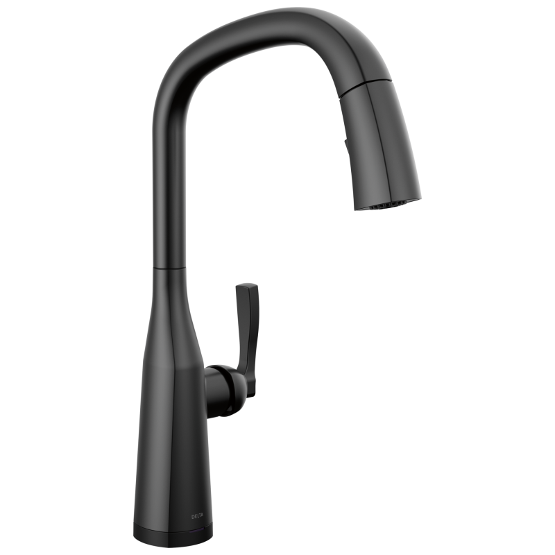 DELTA Stryke Single Handle Pull-Down Kitchen Faucet with Touch2O Technology — Matte Black