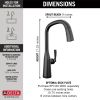 DELTA Stryke Single Handle Pull-Down Kitchen Faucet with Touch2O Technology — Matte Black