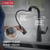 DELTA Stryke Single Handle Pull-Down Kitchen Faucet with Touch2O Technology — Matte Black