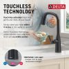 DELTA Stryke Touch2O Technology Kitchen Faucet with Touchless Technology — Matte Black