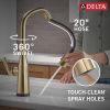 DELTA Stryke VoiceIQ Single Handle Pull-Down Faucet with Touch2O Technology — Lumicoat® Champagne Bronze